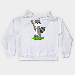 Racoon Baseball Baseball bat Kids Hoodie